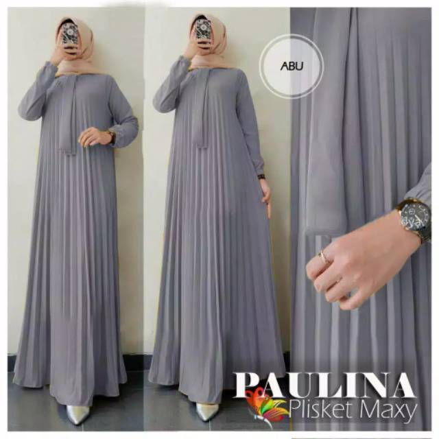 Gamis plisket pita // gamis plisket tali // gamis plisket jumbo