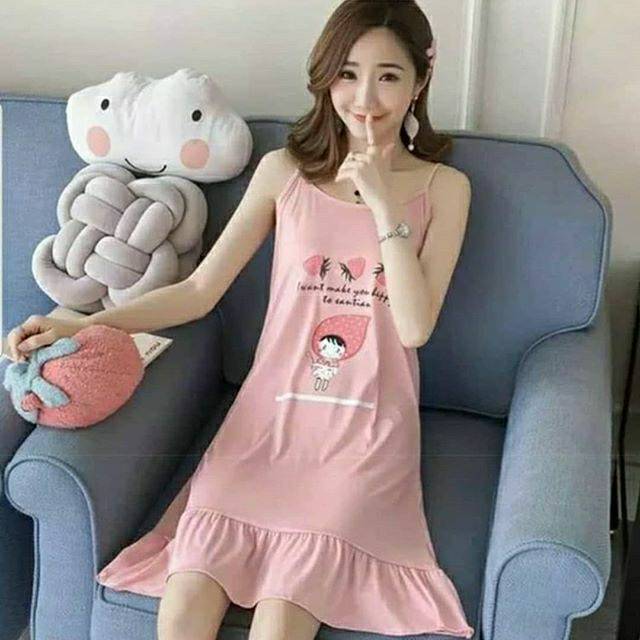 Sleepwear pink strawberry