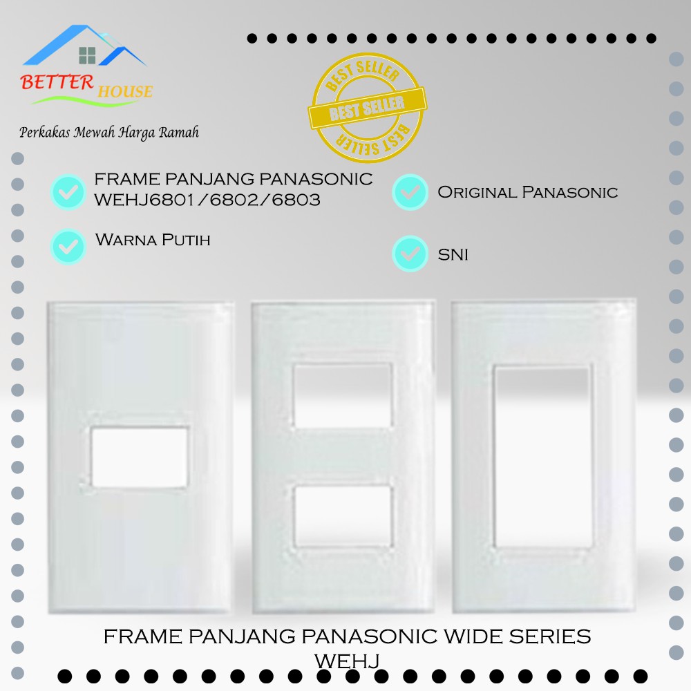 FRAME SAKLAR PLAT PANASONIC PANJANG 1GANG 2GANG 3GANG WEHJ6801/6802/6803