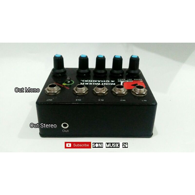 Mini mixer 4 Channel 2 Output 12v