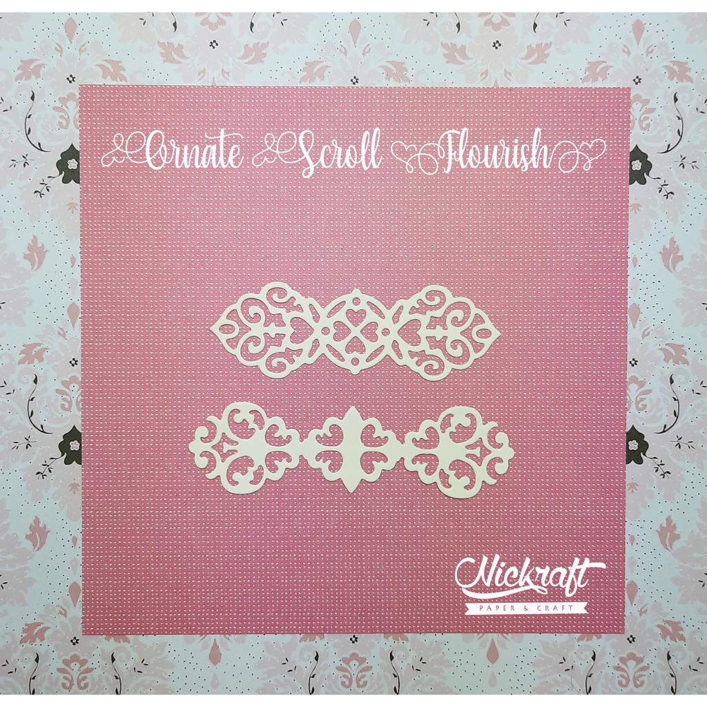 

ORNATE SCROLL FLOURISH - Bahan Scrapbook