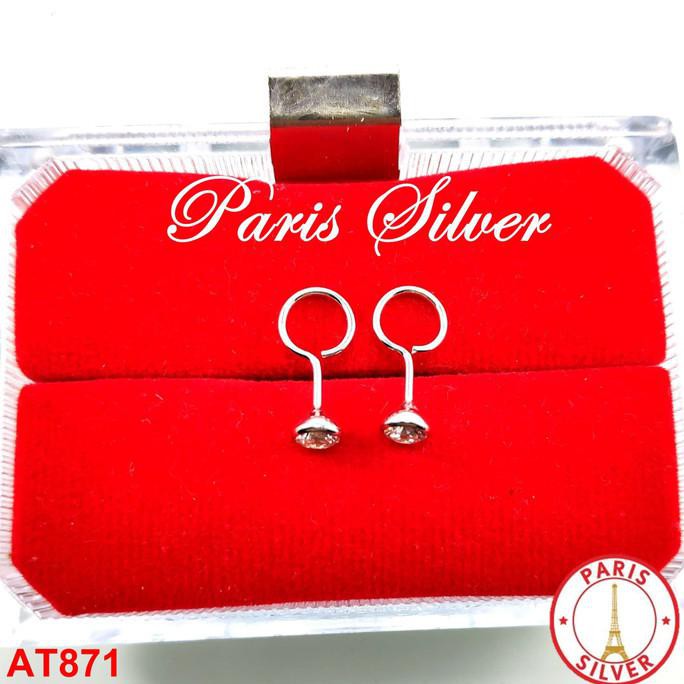 ANTING TOGE KECIL BAYI PERMATA PERAK 925 LAPIS EMAS GIWANG TEKUK