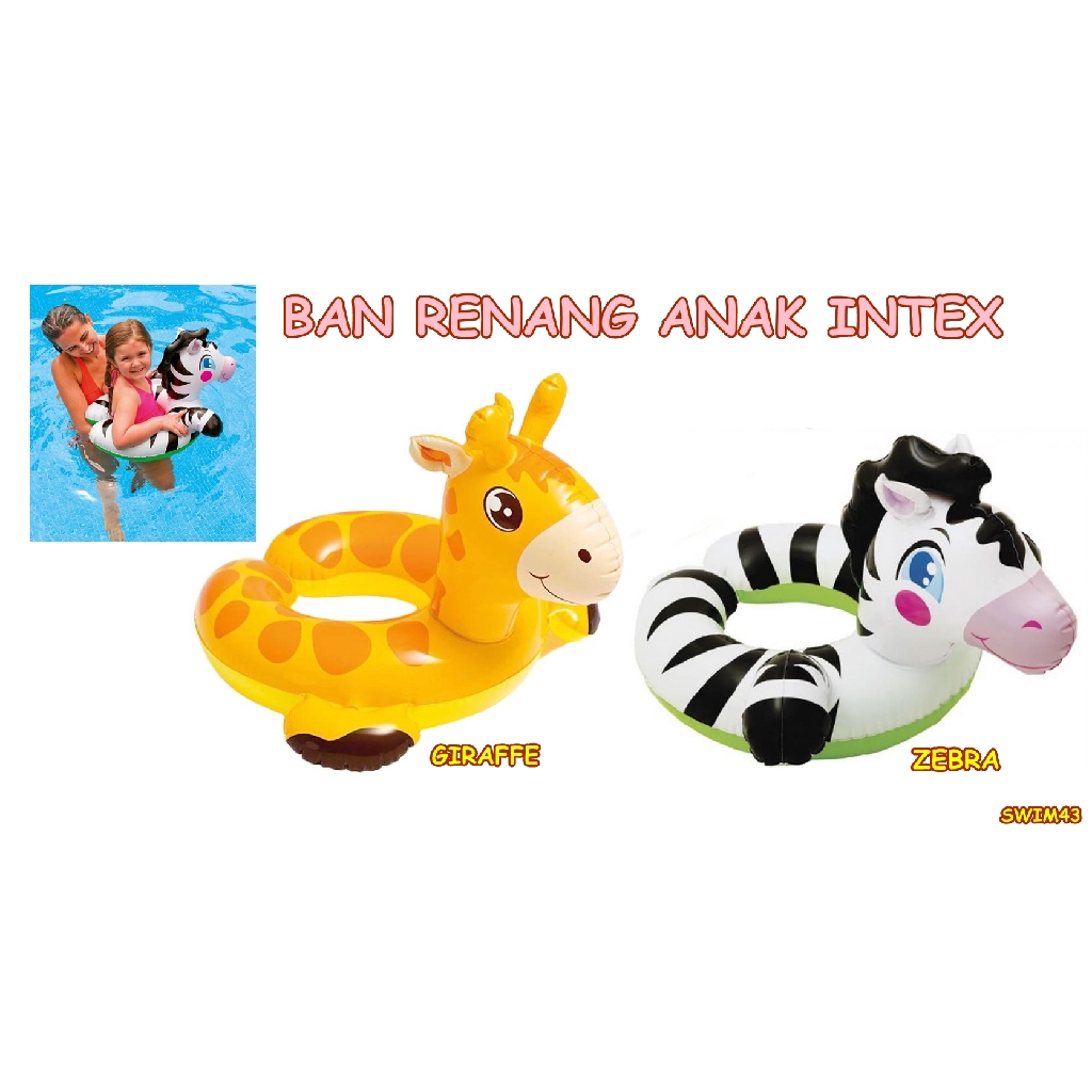 SWIM43 BAN PELAMPUNG ANAK KARAKTER ANIMAL INTEX 59920NP/EP