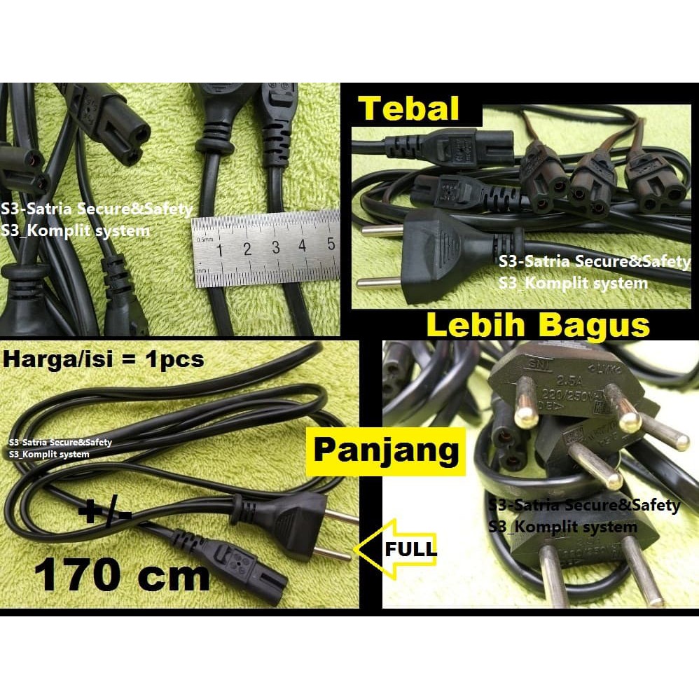 KABEL POWER PS2 / KABEL POWER ADAPTOR 2 LUBANG / KABEL POWER 2 HOLE