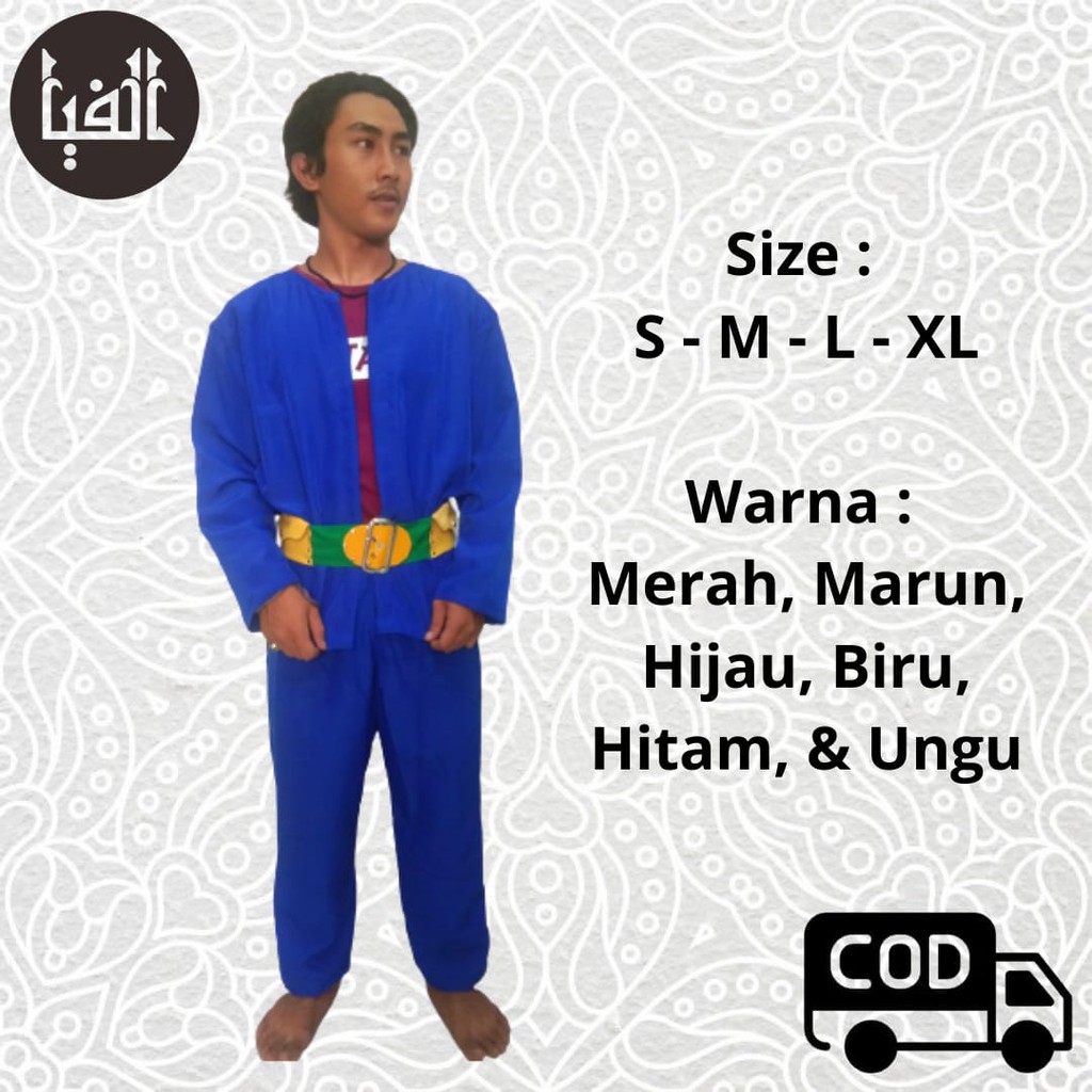 Baju Pangsi Baju Betawi Setelan Lengkap Sabuk dan Peci