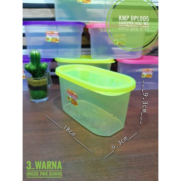 Toples Oval Bening 900 ml Toples Kotak Sealware 900ml Tempat Makanan KMP 900