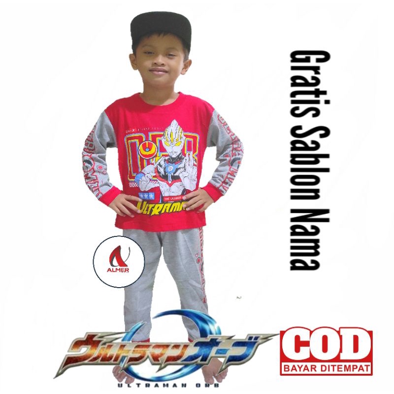 BAJU ULTRAMAN KOSTUM ULTRAMAN KAOS SETELAN ANAK ULTRAMAN GRATIS NAMA