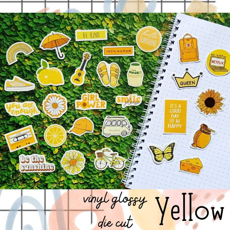 

STICKER AESTHETIC KUNING PART 1