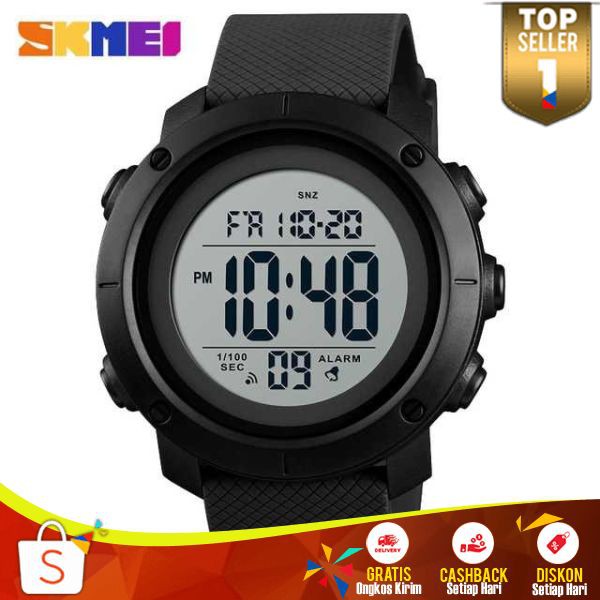 Jam Tangan Skmei Digital Pria JT 106 Jamtangan Silicone Kokoh Waterproof Skemei Cowok Keren Anti Air