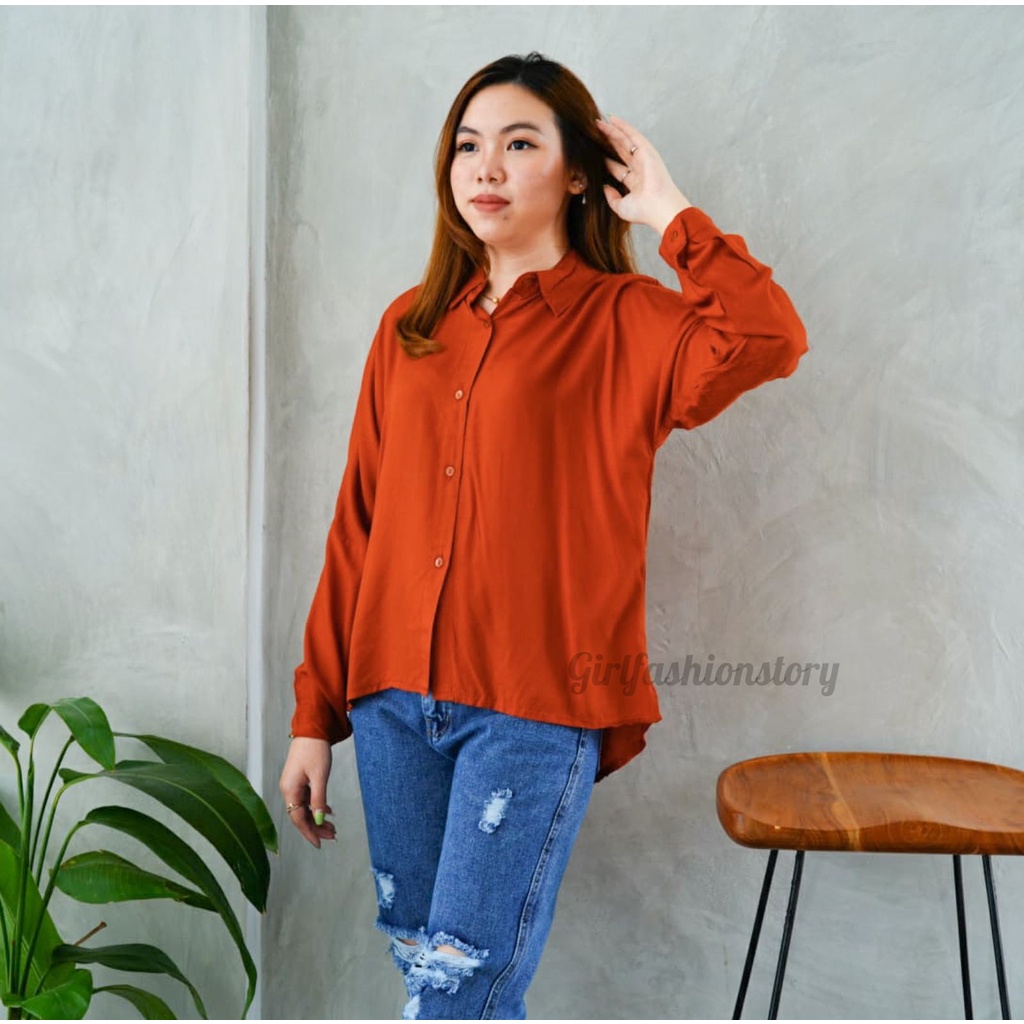 GFS LUGI RAYON DIAMOND BATWING SHIRT