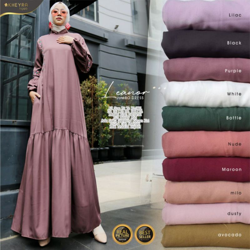 BAJU WANITA KEANOR JUMBO DRESS  BY KHEYRA