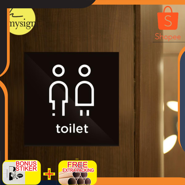 

Sign Akrilik Toilet Printed | Papan Penanda | Stiker Akrilik Elegan