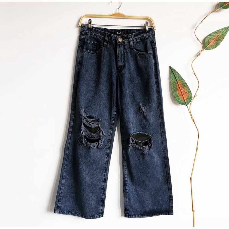 OPERO SNOW RIPPED CULOTTE JEANS 11398