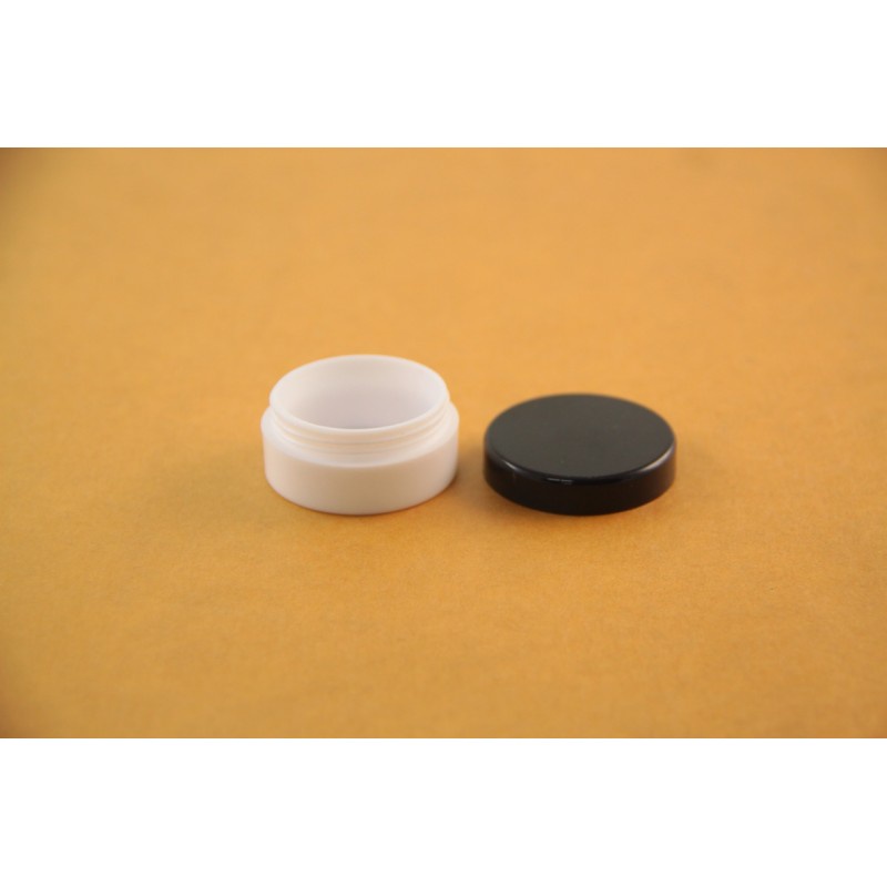 OBRAL MURAH POT KOSMETIK 10 GRAM HITAM PUTIH - KEMASAN MAKEUP TOOLS - SHARE IN JAR TEMPAT CREAM/LIP BALM