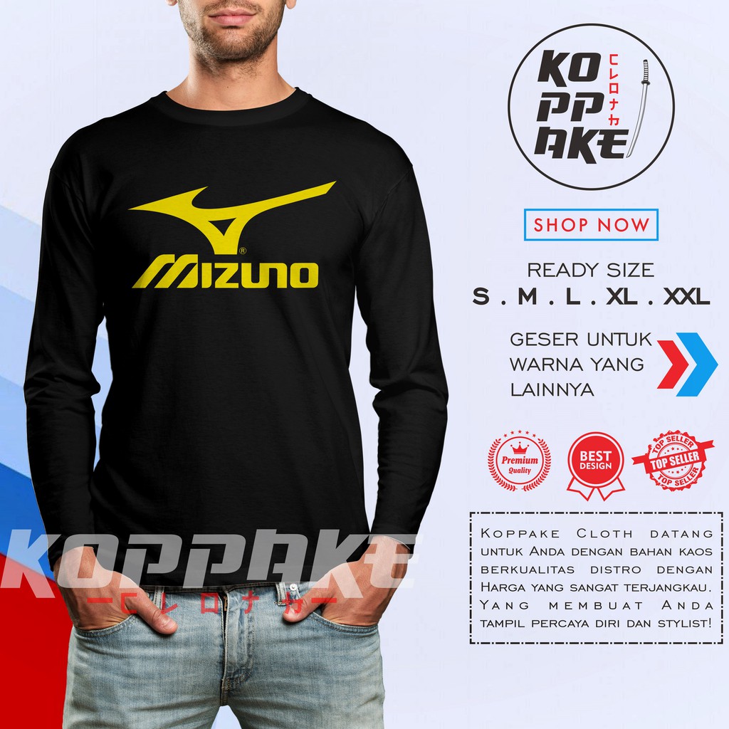 Kaos Mizuno Lengan Panjang Baju Olahraga