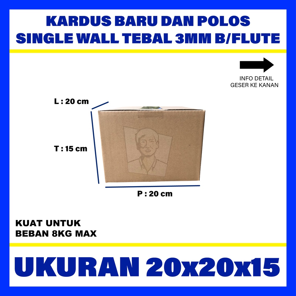 

Kardus Polos Box Karton Packing Murah UK 20 x 20 x 15