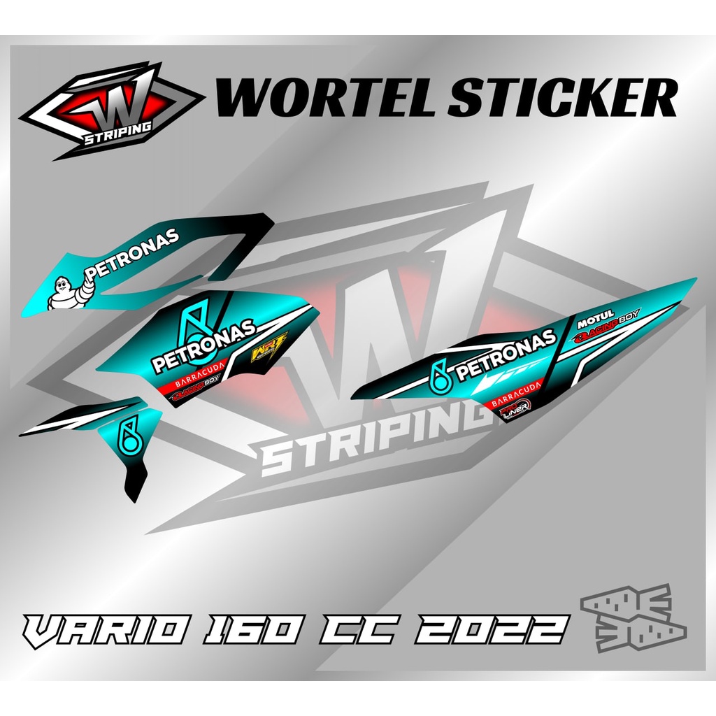 Striping Vario 160-Stiker Lis Decal Hologram Motor New Vario 160 cc Motif Petronas - Vario 2022