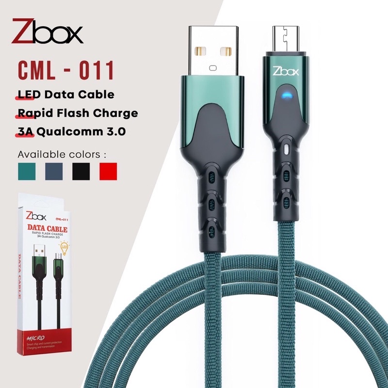 ✅KABEL DATA ZBOX CML-011 LED LIGHTNING iphone