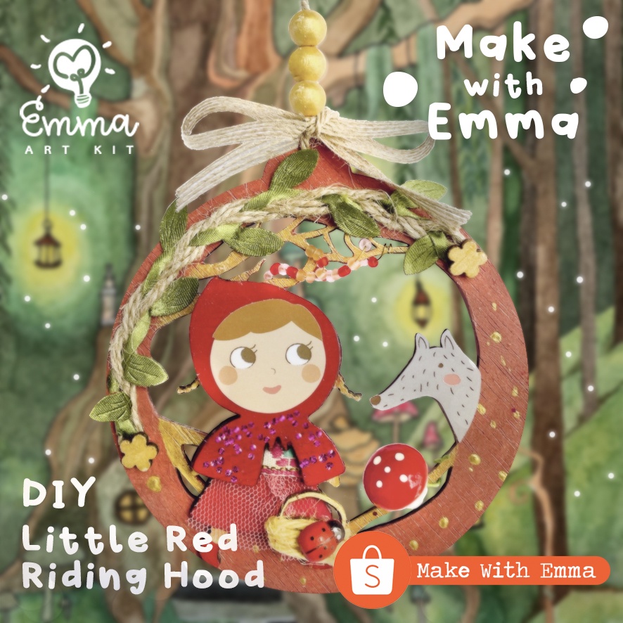 

DIY Ornament Little Red Riding Hood by Emma Art Kit (w/ Paint & Brush)