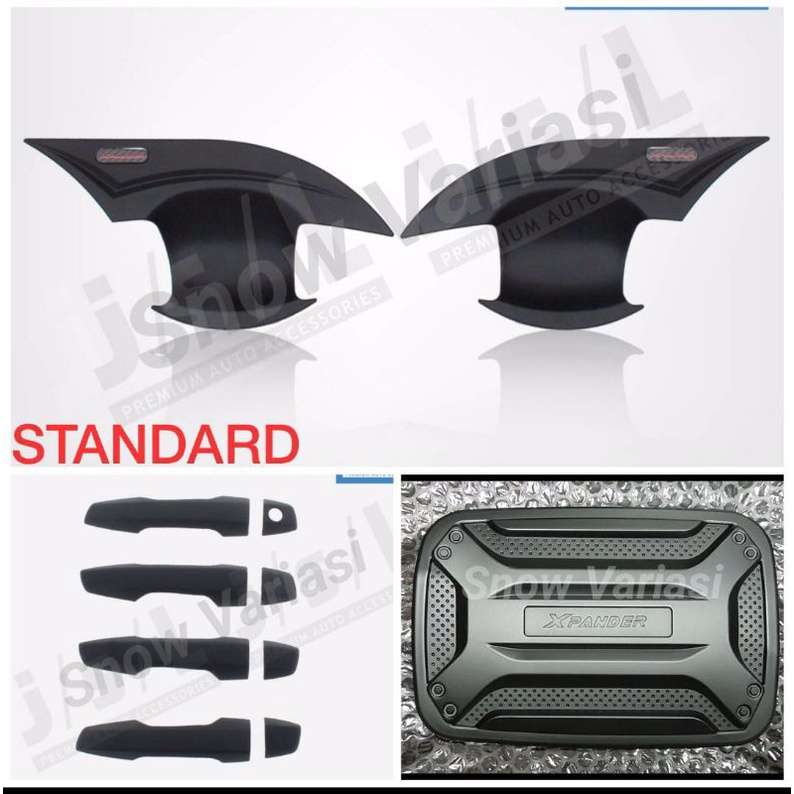 Paket outer handle tank cover xpander Xtivo chrome hitam JSL