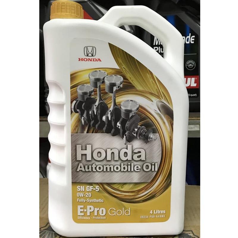 Oli Mesin Mobil Honda E-Pro Gold 0W-20 SN GF-5 Galon 4 Liter Original