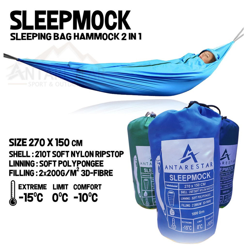 Jual Sleeping Bag Hammock In Sleepmock Sleep Mock Semmock Tempat Tidur Ayunan Kasur Gantung