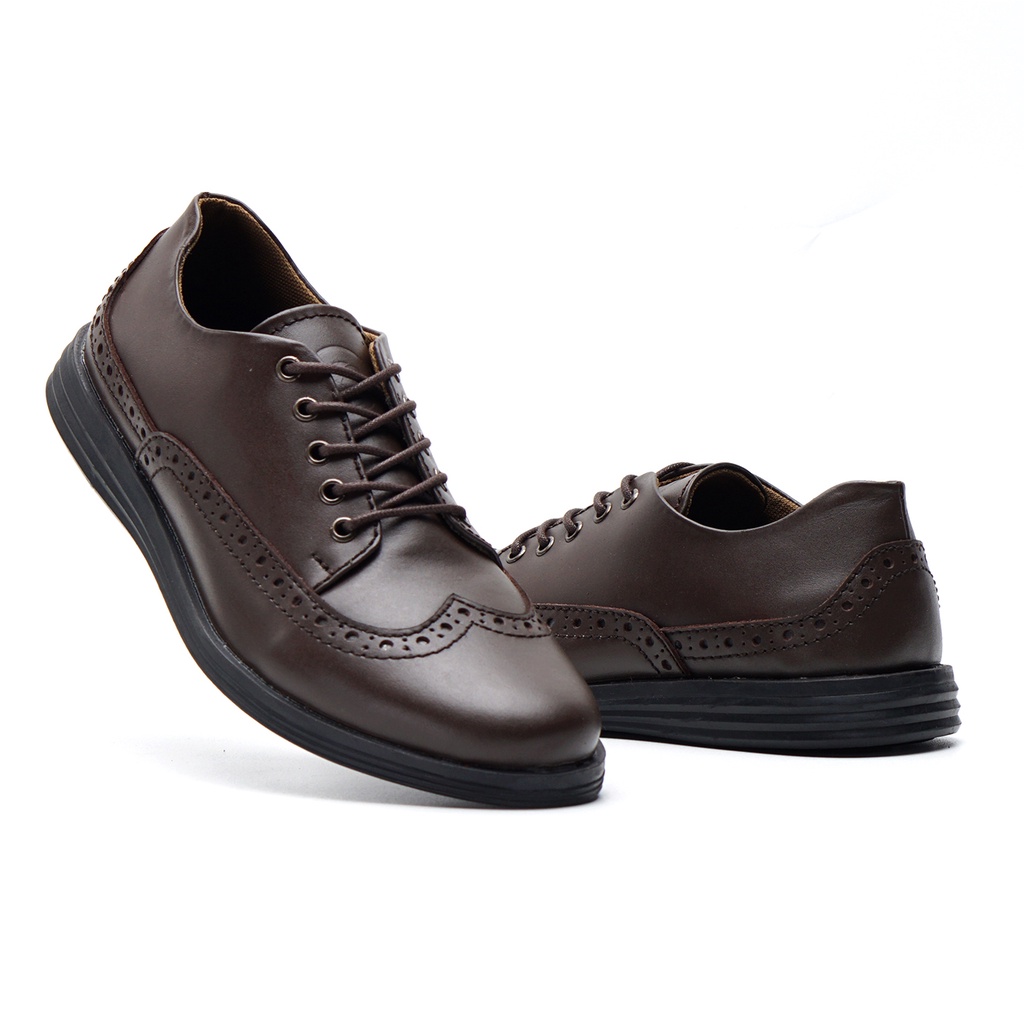 HALSTEN BROWN (KULIT ASLI) |ManNeedMe x Greata| Sepatu Pantofel Pria ORIGINAL