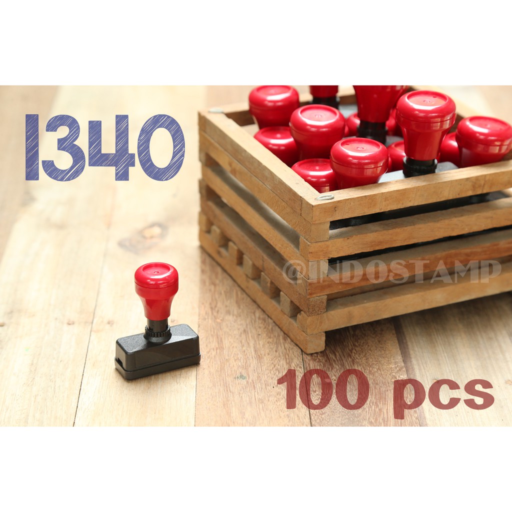 

gagang stempel 1340 100pcs flash stamp 13mm 40mm original indostamp murah