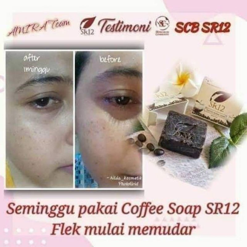 COFFEE SOAP SR12 - SABUN KOPI PEMUDAR FLEK HITAM DAN BEKAS JERAWAT - SABUN MUKA PENCERAH WAJAH