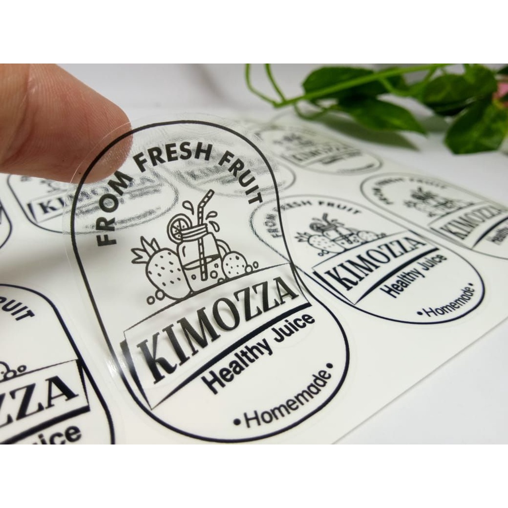 

CETAK STIKER VYNIL TRANSPARAN A3+ / STIKER LABEL KEMASAN - POTONG POLA