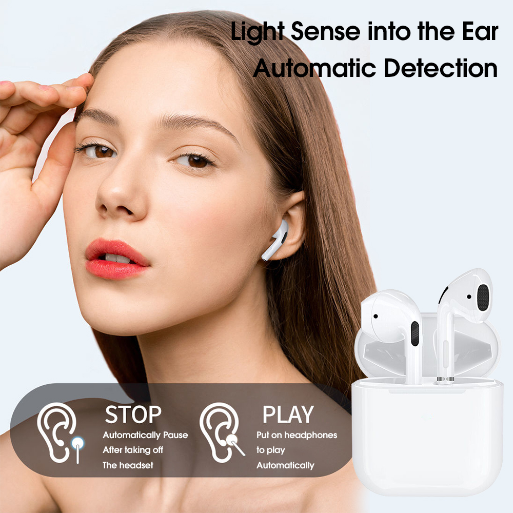 Pro 4 TWS Earphone Inpods Nirkabel Headset Bluetooth 5.0 Earphones BT Handset Pro4