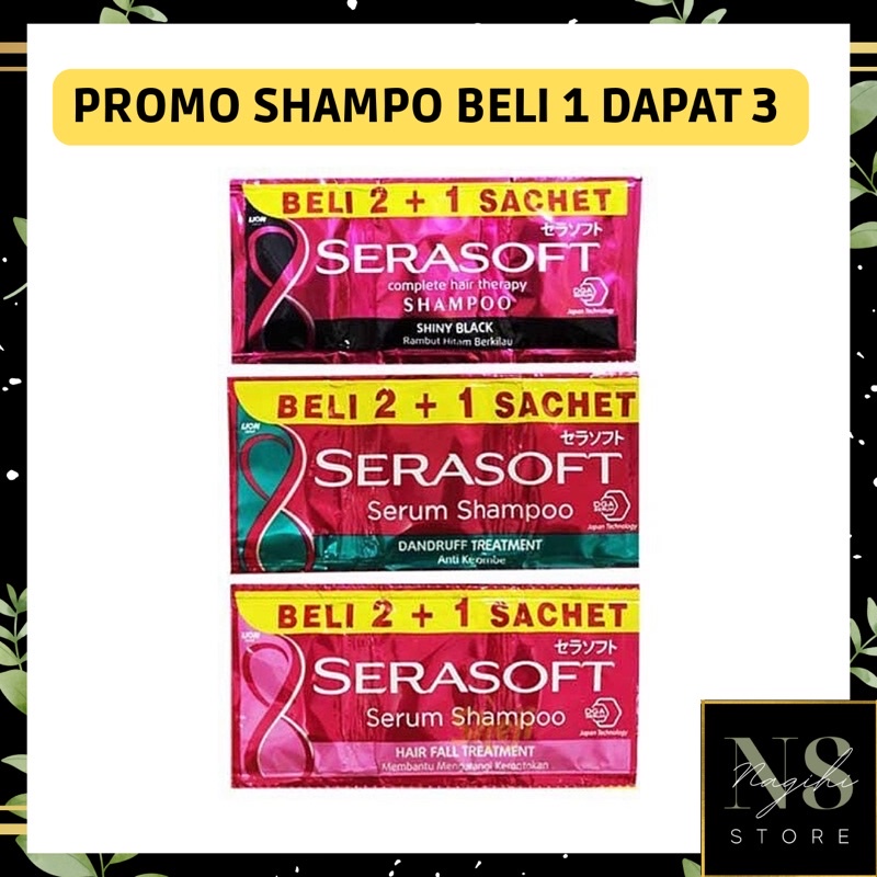✨NAGIHI✨ PROMO SHAMPOO SERASOFT ISI 3 SACHET/SHAMPO SERASOFT PROMO/SAMPO SERASOFT PROMO