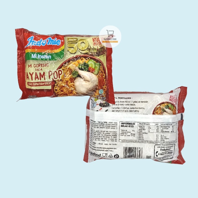 Indomie Rasa Ayam Pop 85gr Khas Sumatra