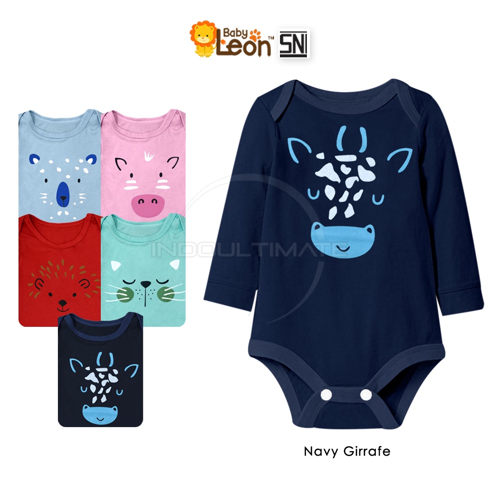 Jumpsuit Bayi Jumper Bayi  BABY LEON Seri  Face Laki Laki Perempuan Lengan Panjang Lengan Pendek Lengan Kutung COTTON Jumpsuit Baby Bodysuit Baju Bayi baru Lahir Perlengkapan Bayi Baru Lahir BC-023SK BC-024SK BC-025SK