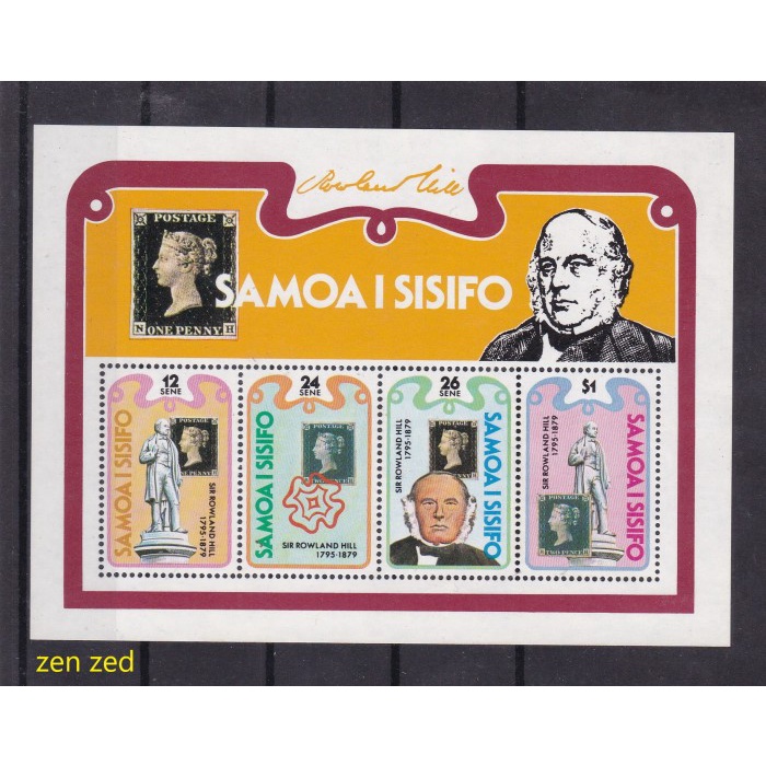 

0246 Perangko Samoa 1979 The Death of Rowland Hill Miniset 4v Mnh