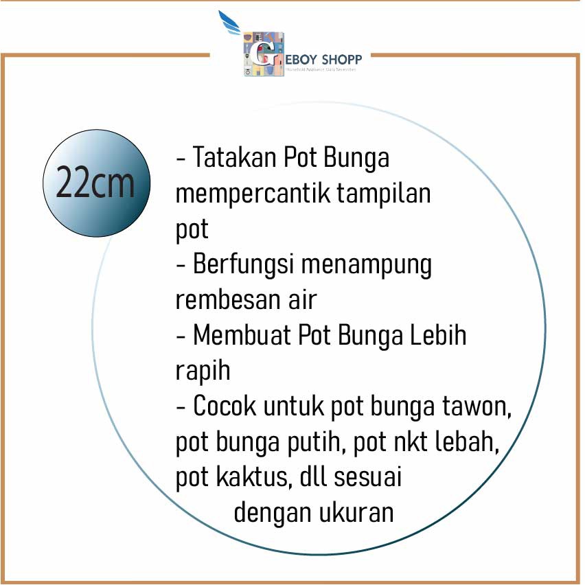 Tatakan Pot Putih 22