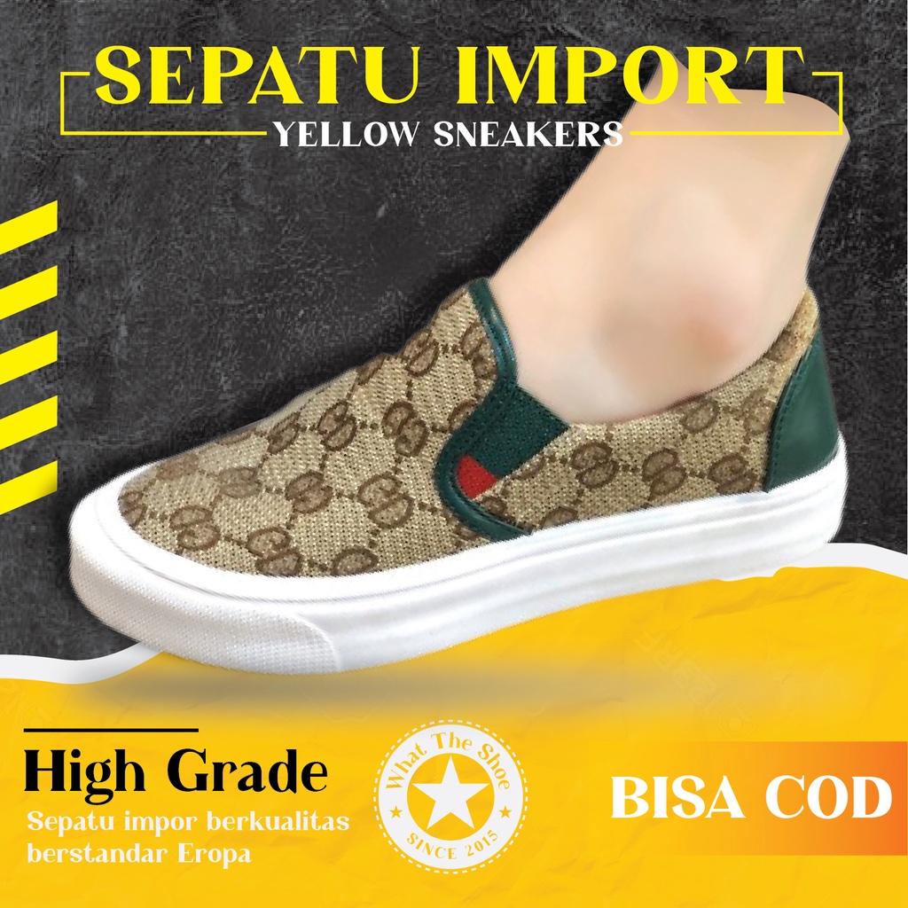 Sepatu Sneakers Slip On Wanita Import Casual Spatu Santai Import Korea Perempuan Motif Seoatu Spatu Sneaker Snakers Snikers Sniker Fashion Ori Original Casual Korea Santai  Kekinian 2021 Wanita Terbaru B8