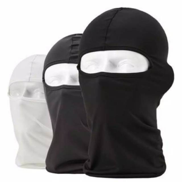 Masker Motor Sarung Kepala Helm ninja skull cap - HITAM ALL SIZE