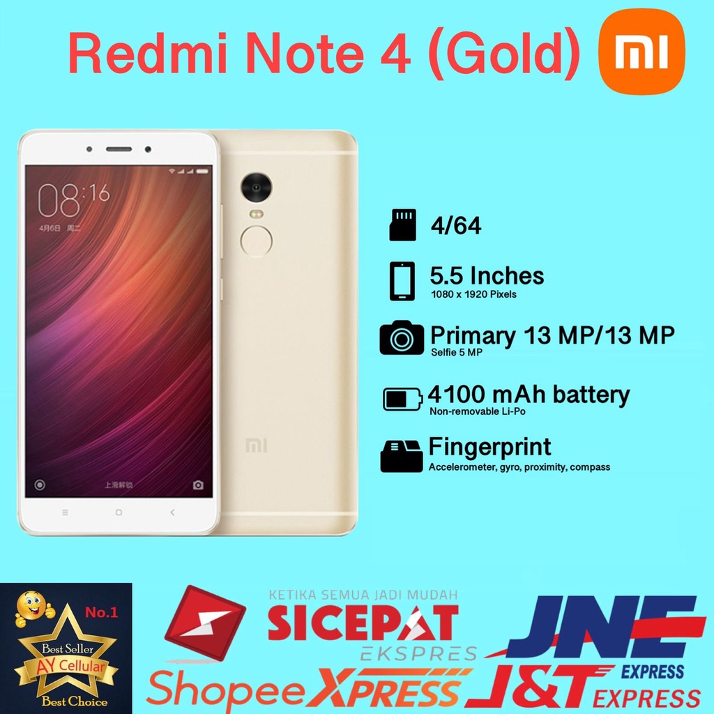 Xiaomi Redmi Note 4 - RAM 3GB ROM 64GB