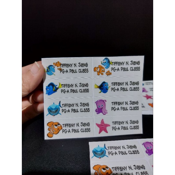 

Sticker Nama Waterproof Transparan Label Nama Anak uk 4x2cm