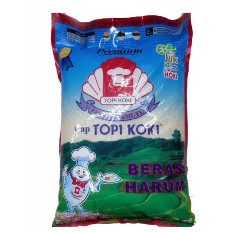 Beras Topi Koki Sentra Ramos 5kg / Beras Sania Premium 5kg / Beras Topi Koki Beras Harum 5kg