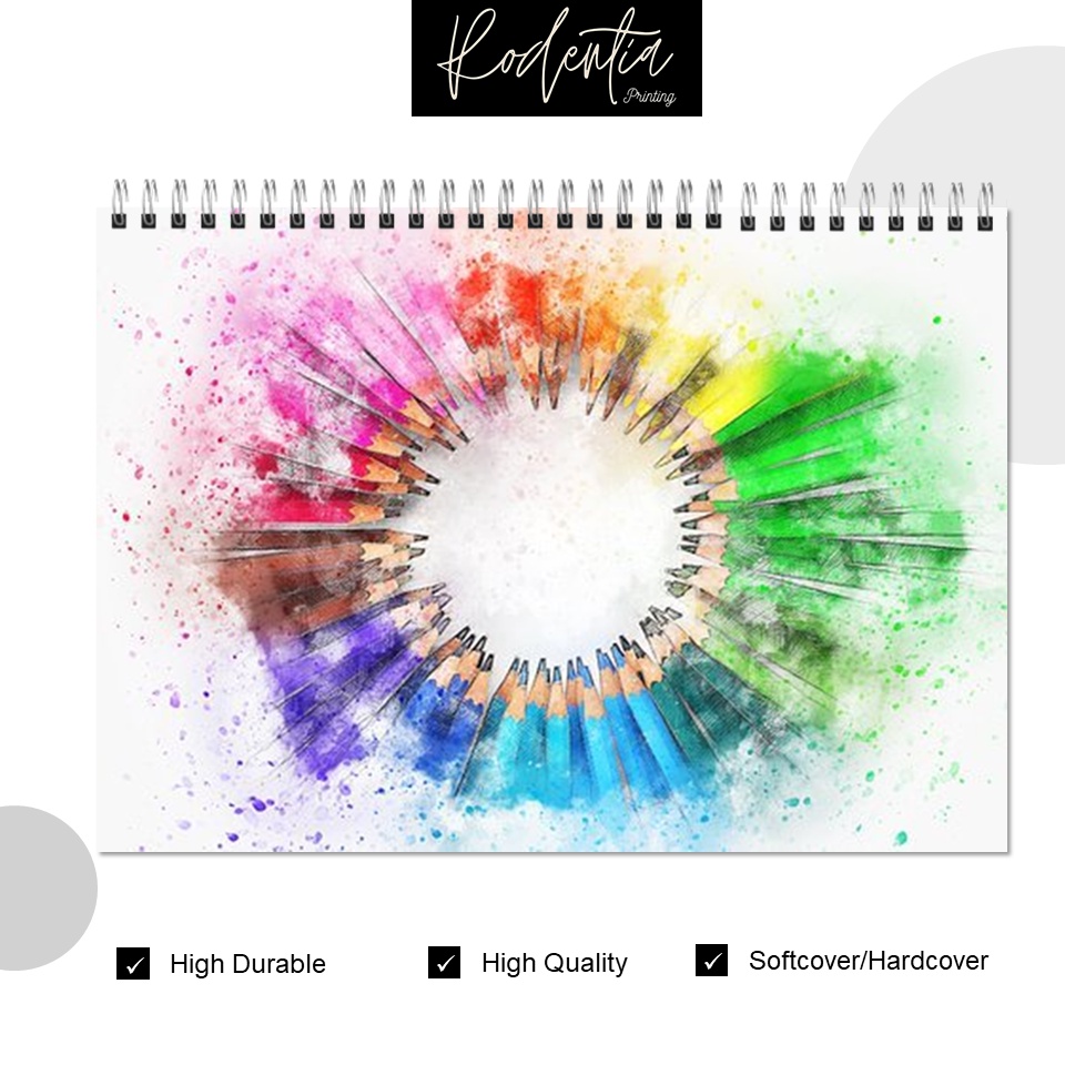 Sketch Book Buku Sketsa Kertas Tebal  200/150/100 Gsm Ukuran A4 Isi 80 - 30 Lembar Kualitas Premium 