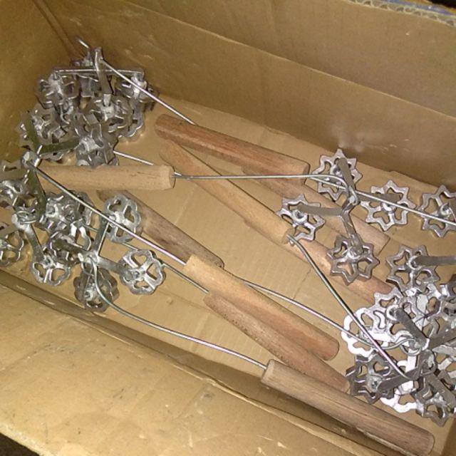 Paket Campur Cetakan Kue Kembang Goyang Gandeng 4cm