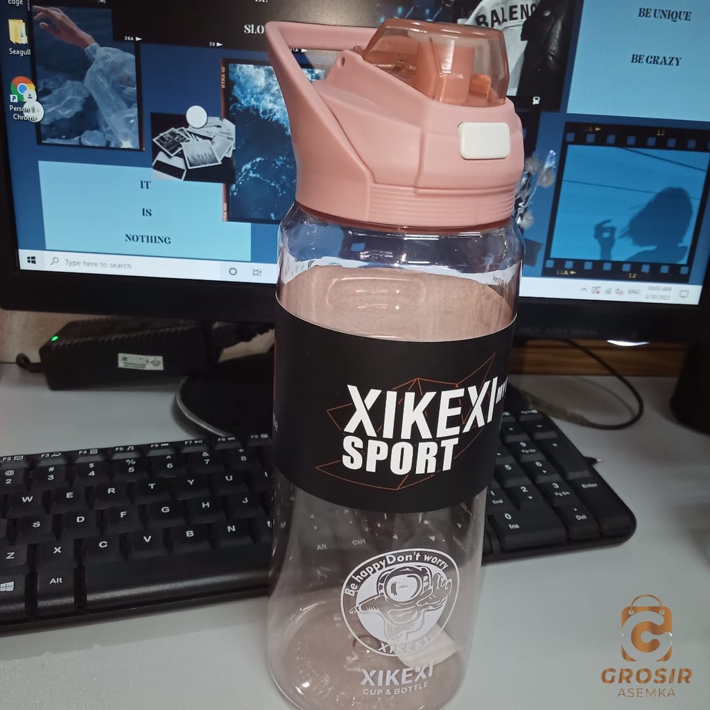 BOTOL MINUM MOTIVASI SPORT 1 LITER 1000 ML TERBARU