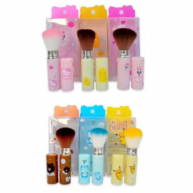 KUAS BLUSH ON KARAKTER MOTIF/KUAS TABUNG KECIL/Kuas Blush On/KOAS