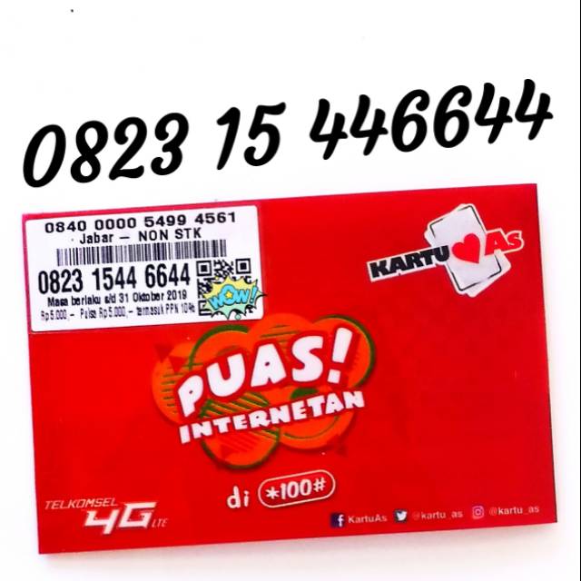 Nomor Cantik Telkomsel Kartu As Rapi 446644