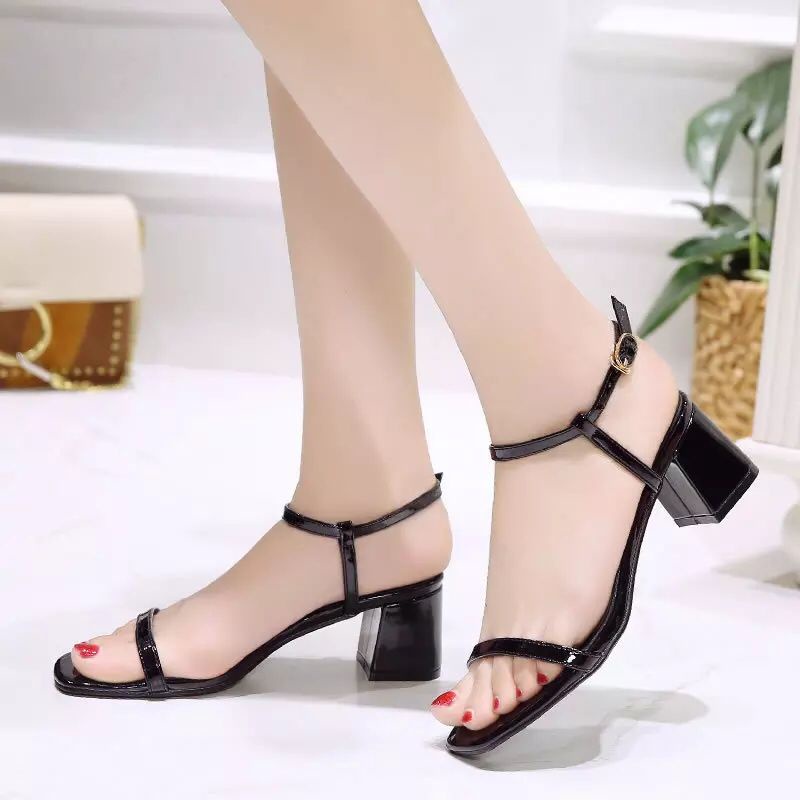 sandal heels hak tahu wanita fashion korea b2