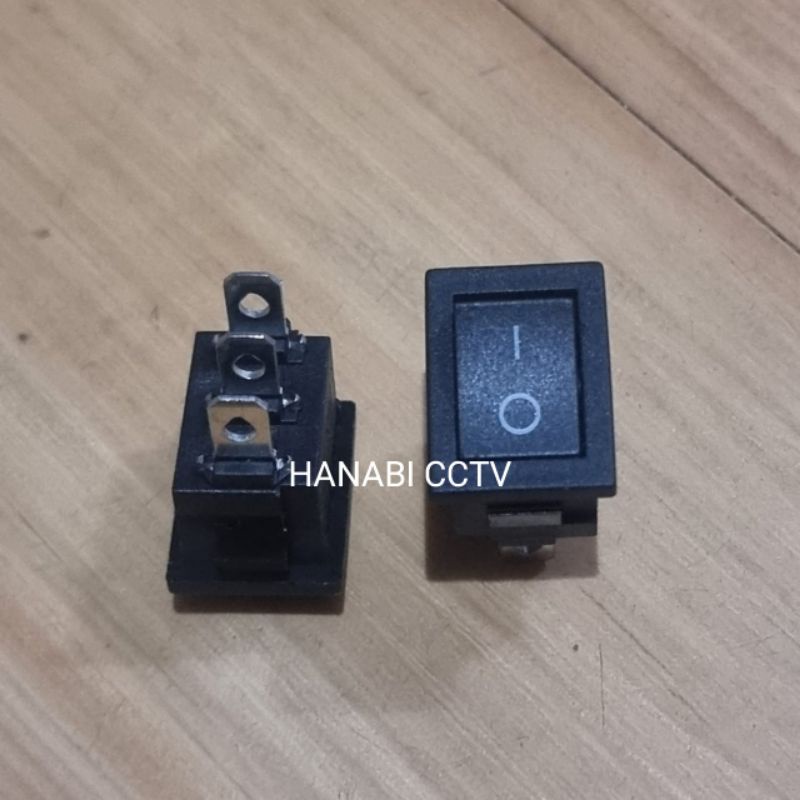 Rocker Switch On Off Dispenser Hitam 3P 3 Pin Saklar 3Pin