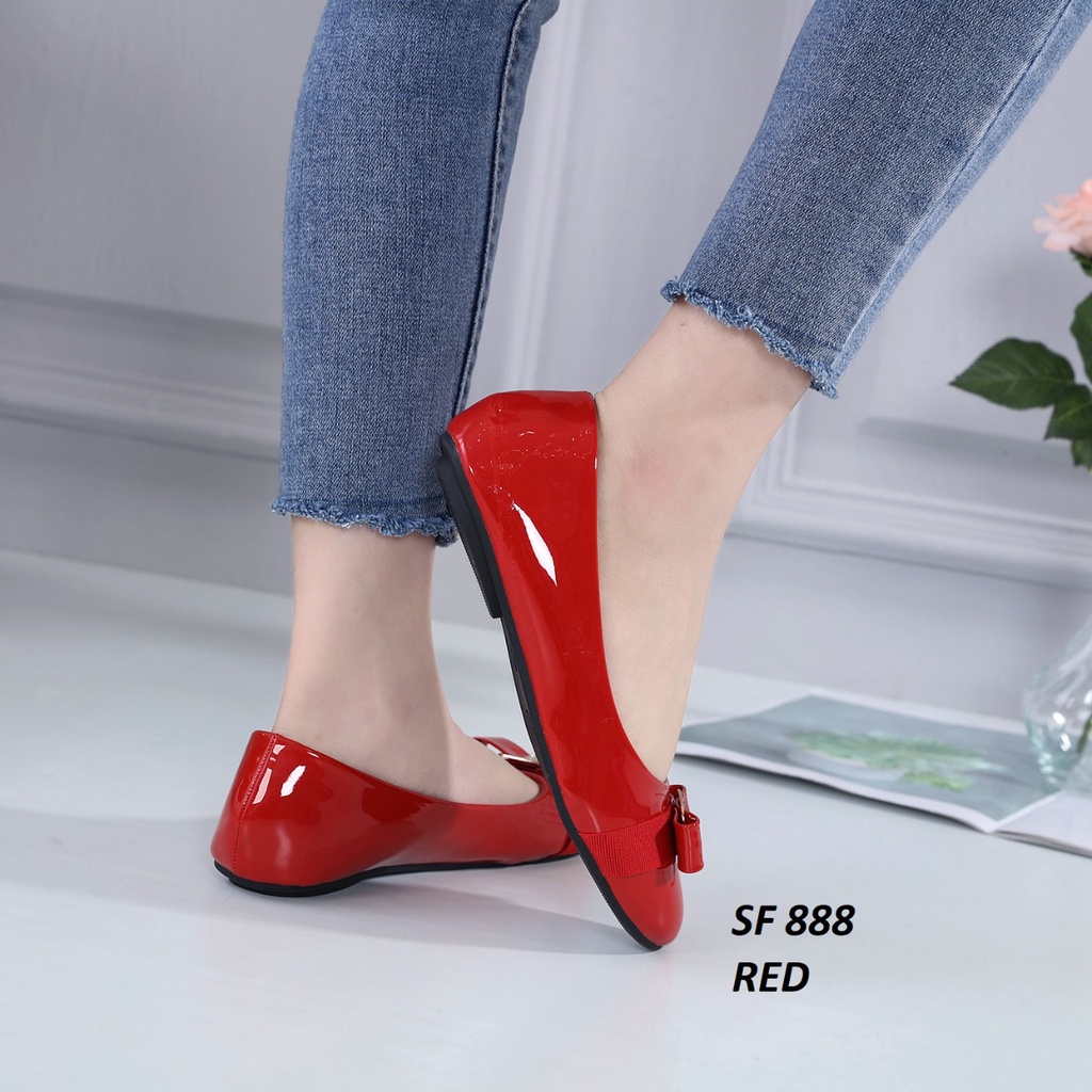 SEPATU WANITA FLAT SHOES KULIT 888