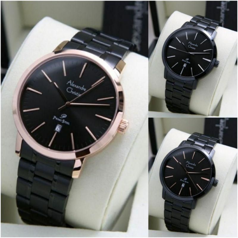 JAM TANGAN PRIA ALEXANDRE CHRISTIE  AC 1028 RANTAI ORIGINAL